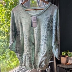 198.NWT Democracy Mint Tie-Dye Sweater